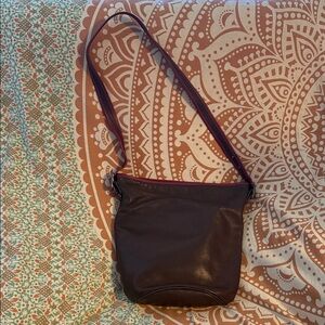 Coach Leather Crossbody Bag in Wine